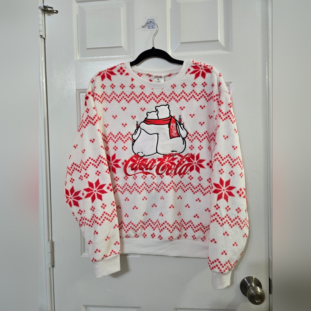 Coca-Cola Polar Bear Fleece Christmas sweater,  Regular Coke Lovers - Picture 4 of 8